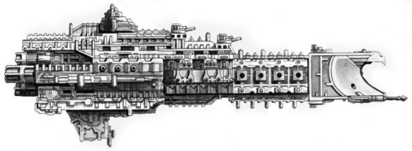 40K is a good representation of a setting where battle cruisers may not be considered capital ships; at the very least in the Ciaphas Cain novel