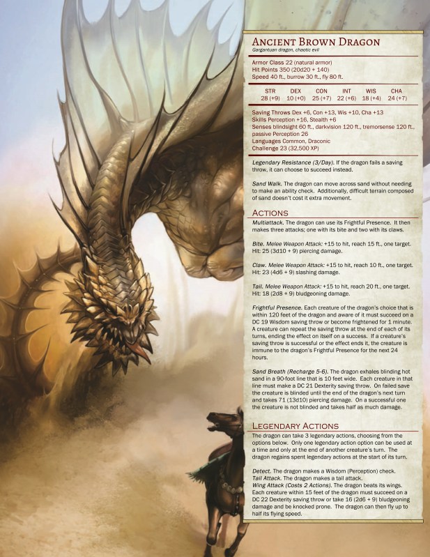 5e - Ancient Brown Dragon
